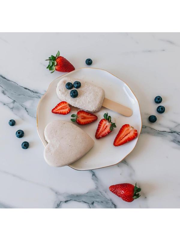 Форма для мороженого «Сердечко», 19,5×14,5 см, 2 ячейки (8,4×9 см), цвет МИКС