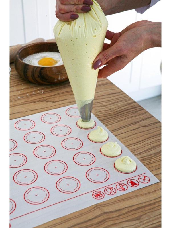 Силиконовый коврик для макаронс армированный Доляна, 27,5×27,5 см