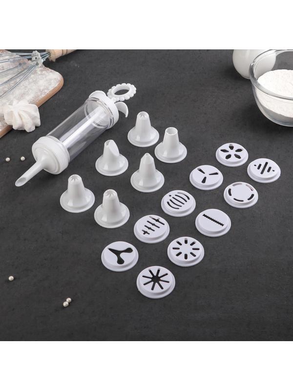 Шприц кондитерский, 24×11,5 см, 17 насадок d=4 см