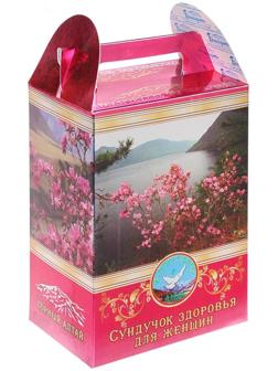 Подарочный набор «Сундук», женское здоровье: 3 безалкогольных бальзама