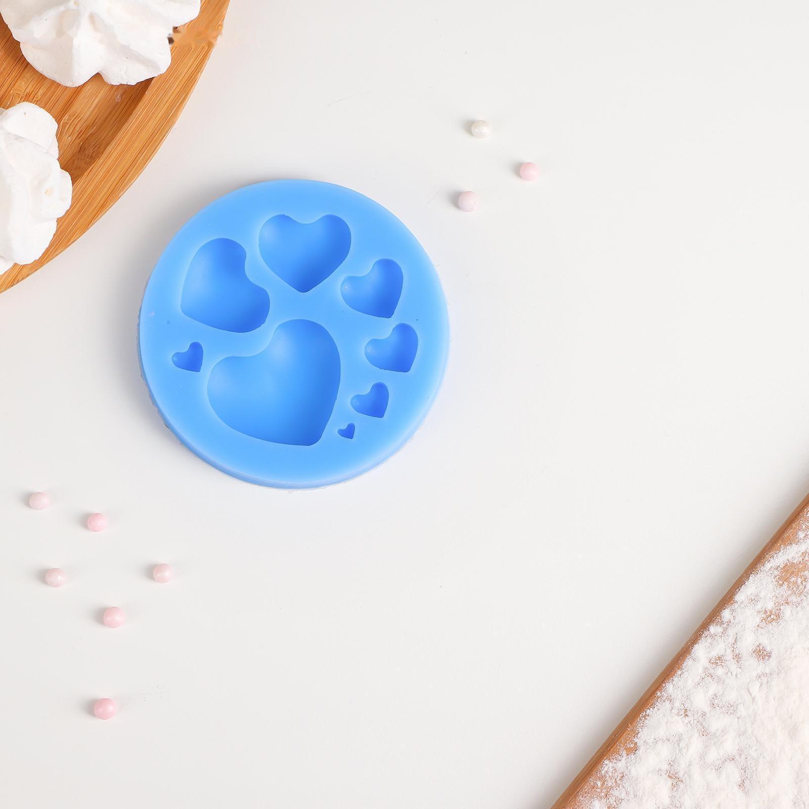 Молд «Сердца», 7,5×7,5 см, цвет МИКС