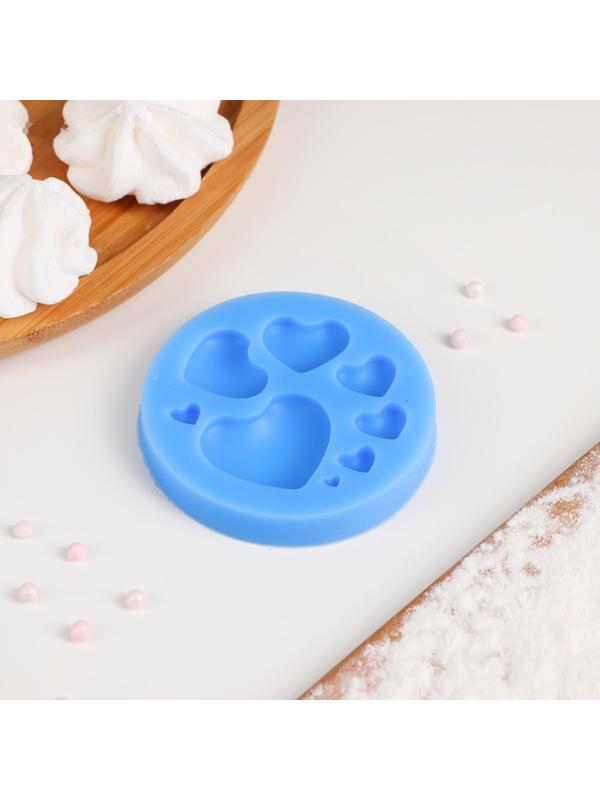 Молд «Сердца», 7,5×7,5 см, цвет МИКС