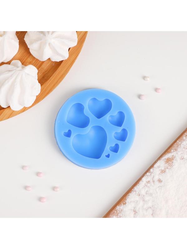 Молд «Сердца», 7,5×7,5 см, цвет МИКС