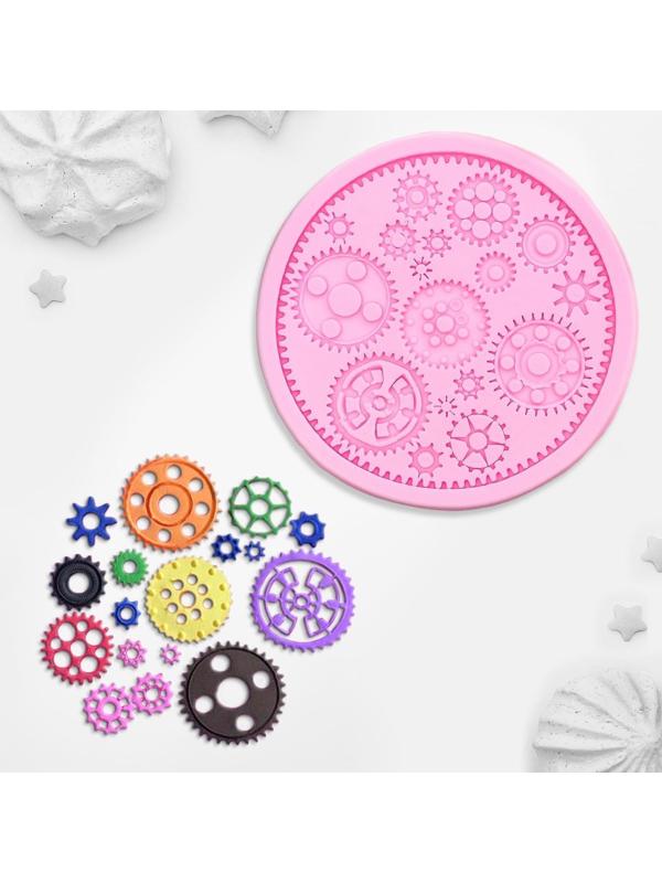 Молд «Шестерёнки», 10,5×10,5 см