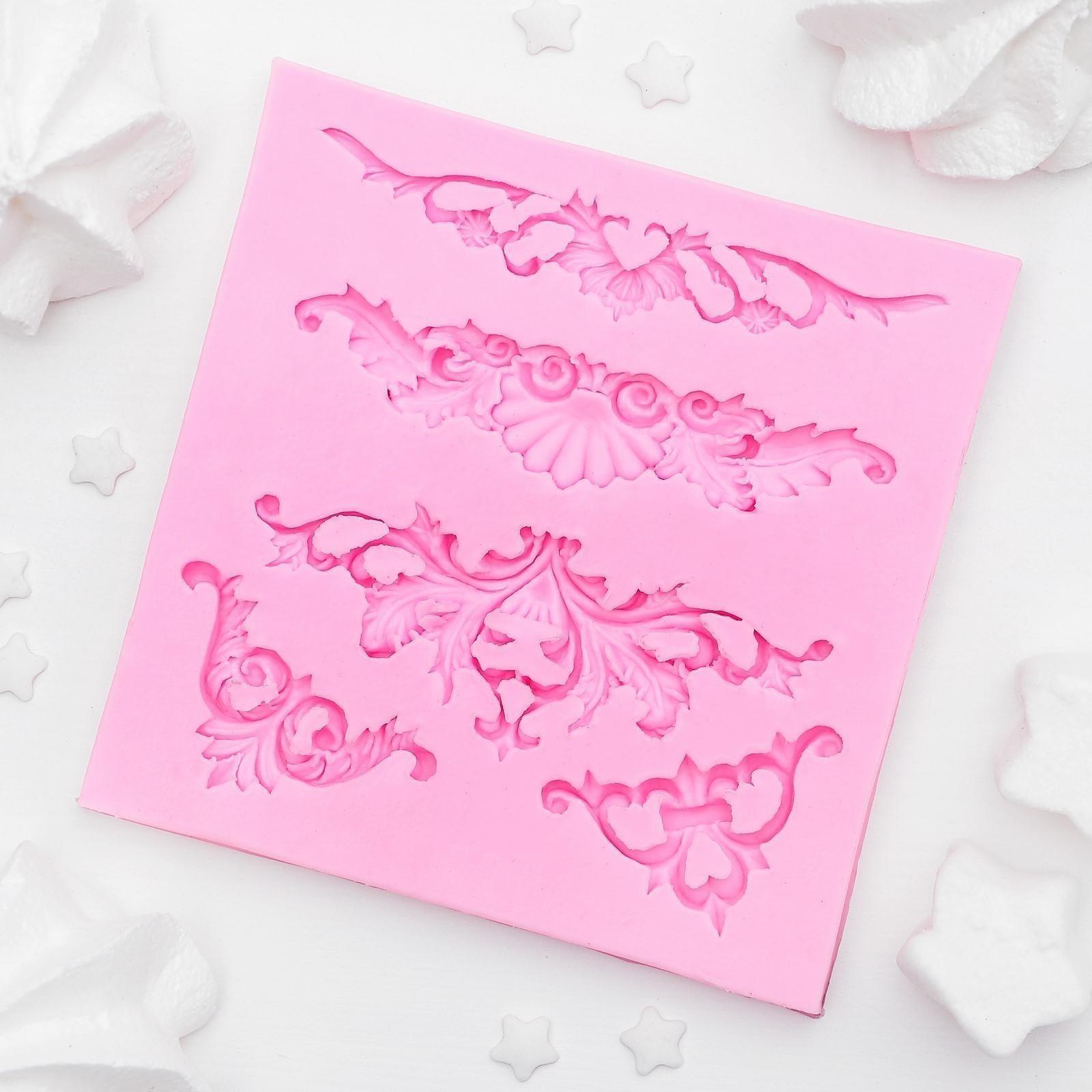 Молд «Вензеля, лепнина», 10,5×10,5×0,7 см, цвет МИКС