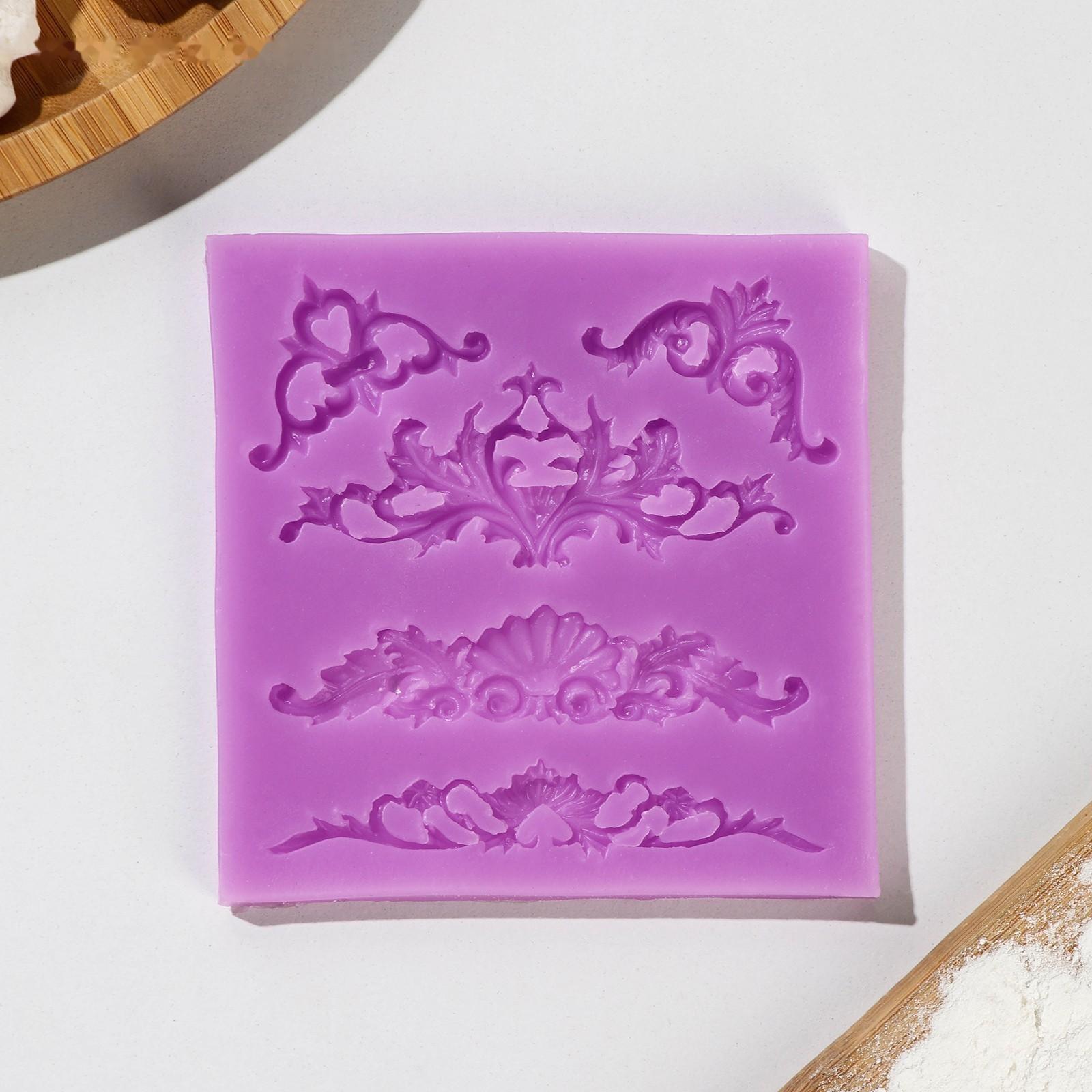 Молд «Вензеля, лепнина», 10,5×10,5×0,7 см, цвет МИКС