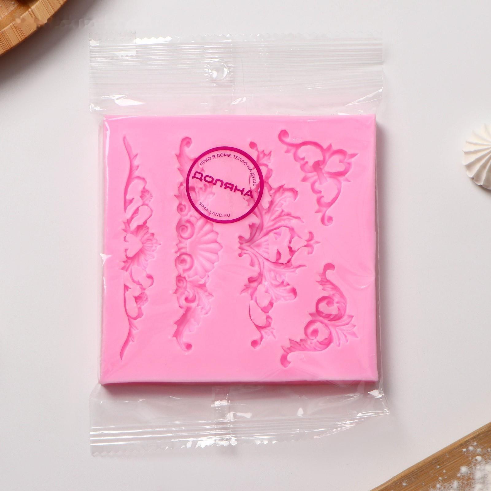 Молд «Вензеля, лепнина», 10,5×10,5×0,7 см, цвет МИКС