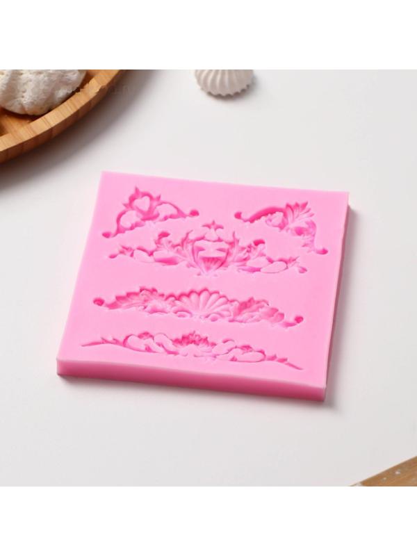 Молд «Вензеля, лепнина», 10,5×10,5×0,7 см, цвет МИКС