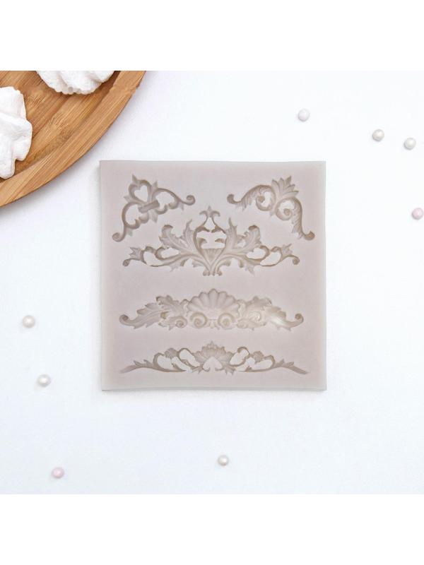 Молд «Вензеля, лепнина», 10,5×10,5×0,7 см, цвет МИКС