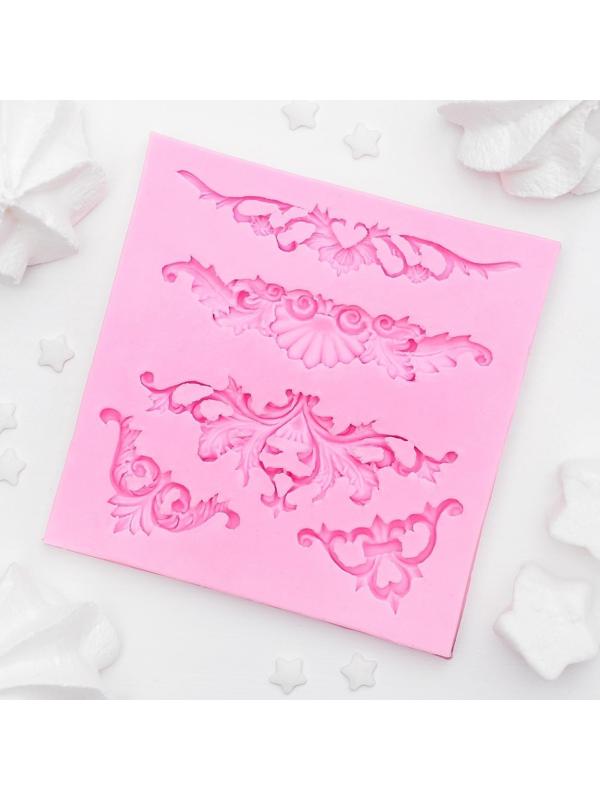 Молд «Вензеля, лепнина», 10,5×10,5×0,7 см, цвет МИКС