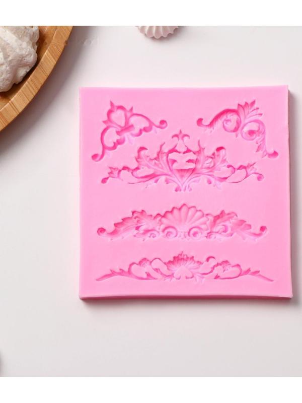 Молд «Вензеля, лепнина», 10,5×10,5×0,7 см, цвет МИКС