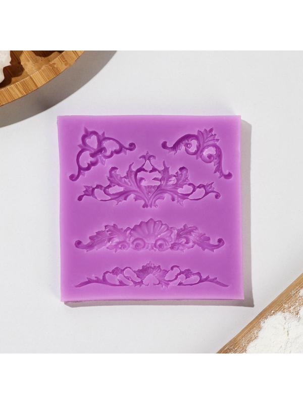 Молд «Вензеля, лепнина», 10,5×10,5×0,7 см, цвет МИКС