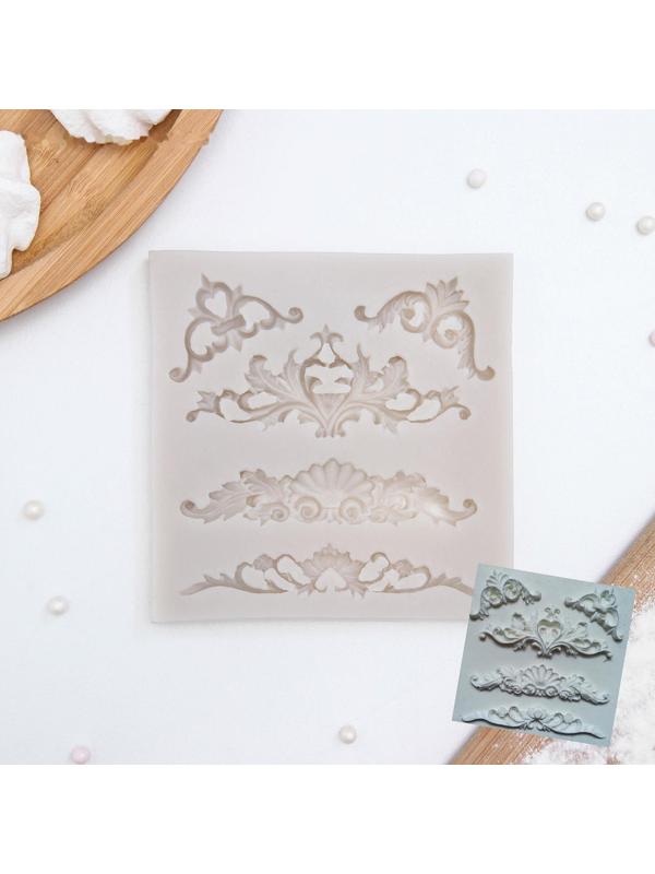 Молд «Вензеля, лепнина», 10,5×10,5×0,7 см, цвет МИКС