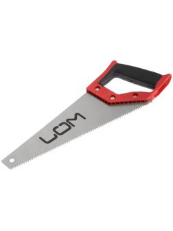 Ножовка по дереву ЛОМ, обрезиненная рукоятка, 7-8 TPI, 300 мм