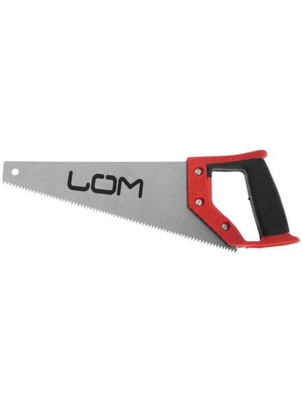 Ножовка по дереву ЛОМ, обрезиненная рукоятка, 7-8 TPI, 300 мм