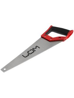 Ножовка по дереву ЛОМ, обрезиненная рукоятка, 7-8 TPI, 350 мм