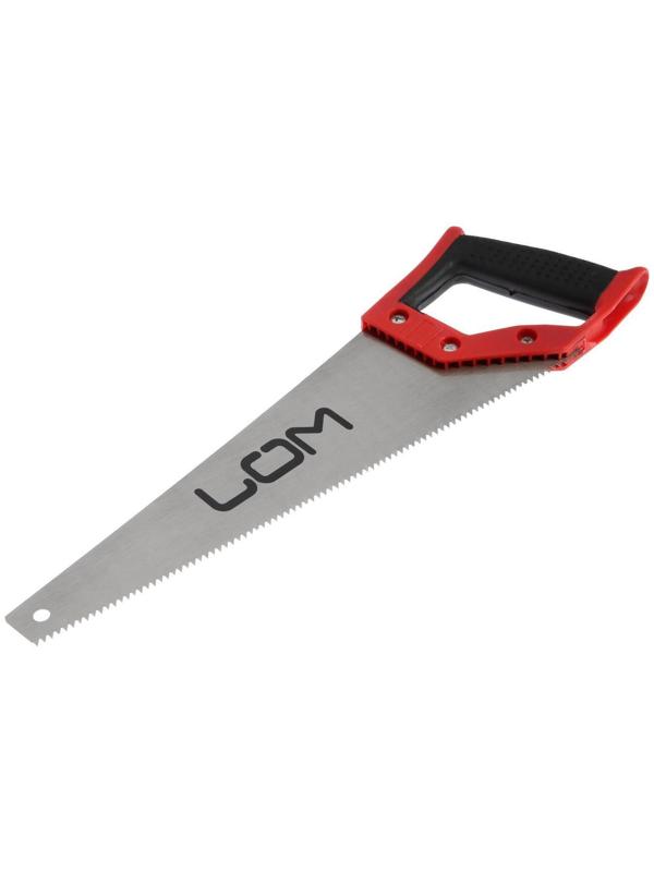 Ножовка по дереву ЛОМ, обрезиненная рукоятка, 7-8 TPI, 350 мм