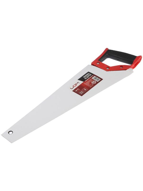 Ножовка по дереву ЛОМ, обрезиненная рукоятка, 7-8 TPI, 450 мм