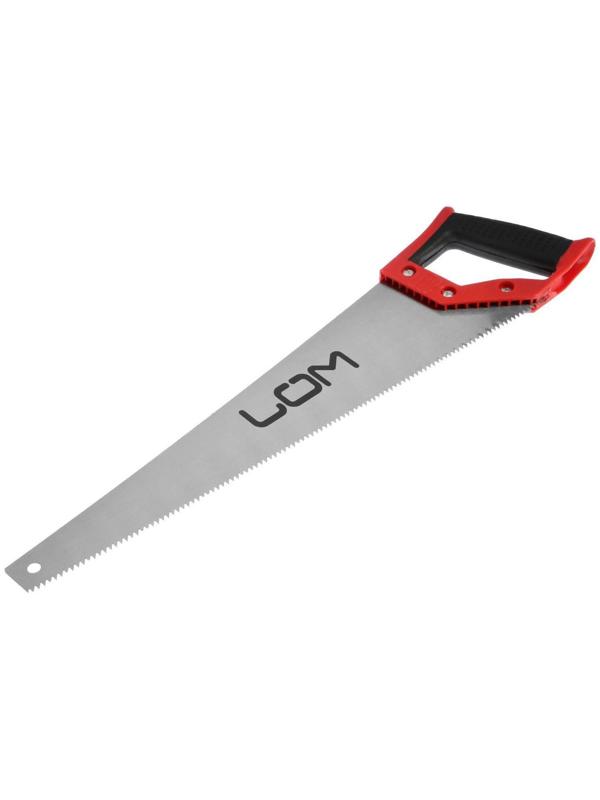 Ножовка по дереву ЛОМ, обрезиненная рукоятка, 7-8 TPI, 450 мм