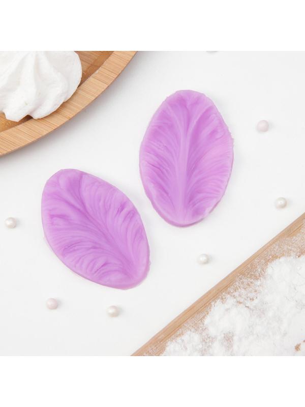 Молд «Лист тропических растений», 2 части, 6,5×4×2,3 см, цвет МИКС