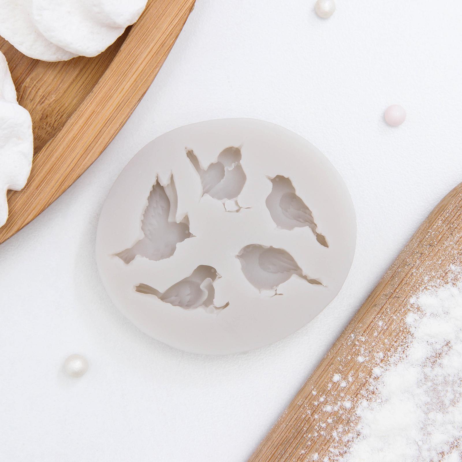 Молд «Пять птиц», 6×5,5×1 см, цвет МИКС