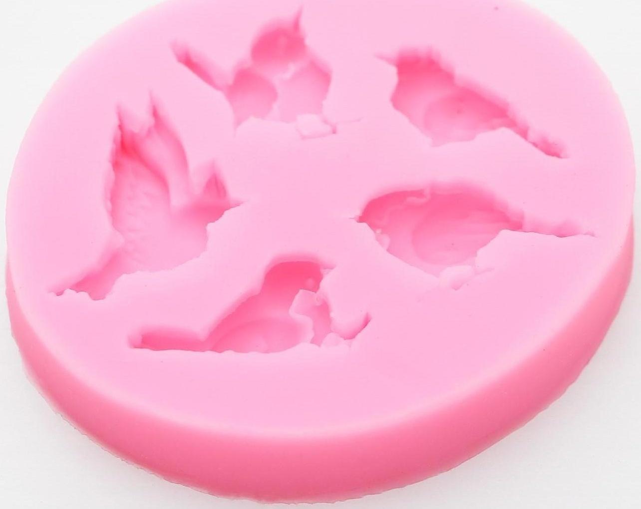 Молд «Пять птиц», 6×5,5×1 см, цвет МИКС