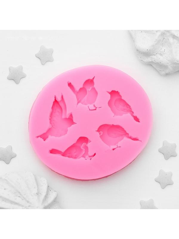 Молд «Пять птиц», 6×5,5×1 см, цвет МИКС
