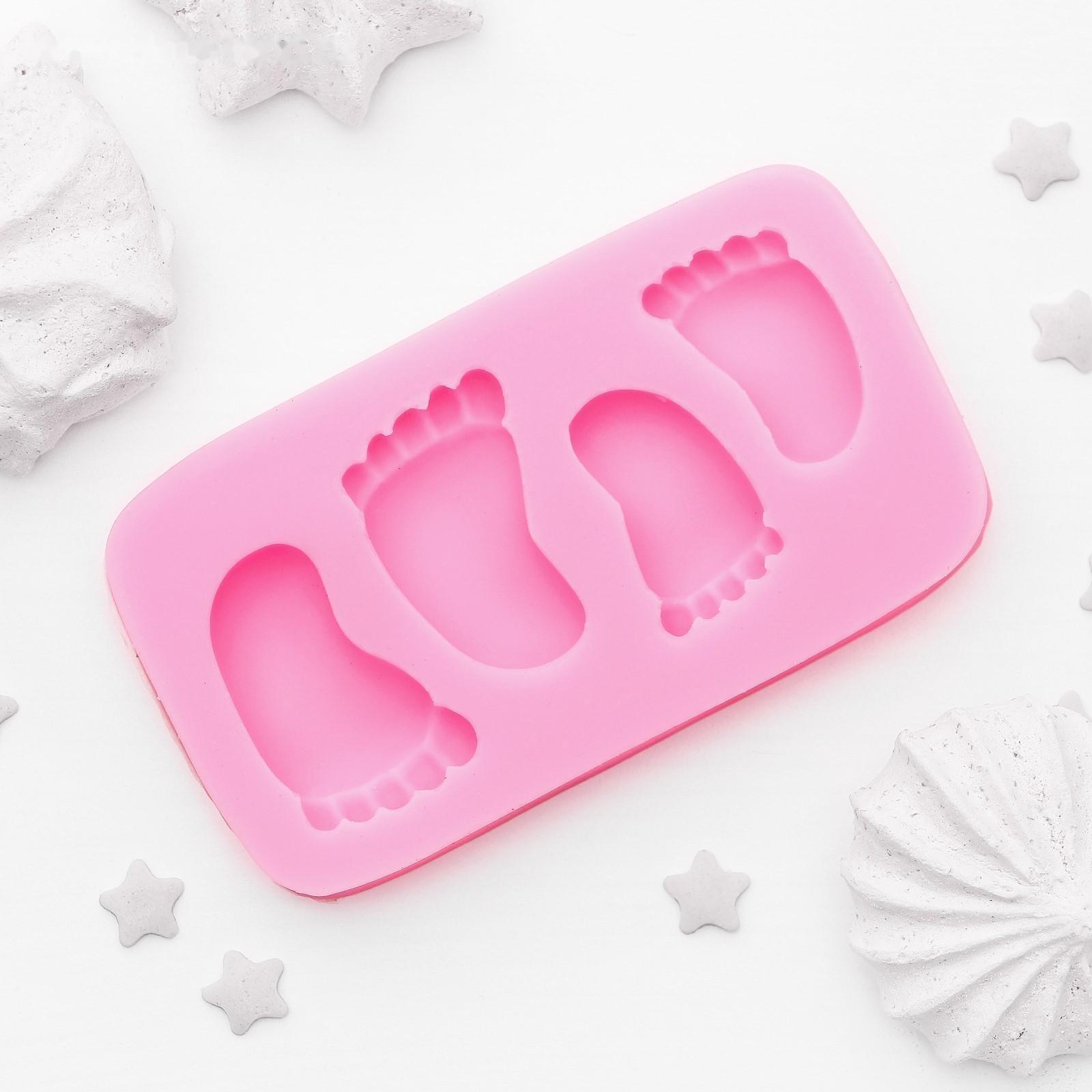 Молд силиконовый «Следы малыша», 9,5×5×1,5 см