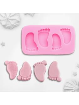 Молд силиконовый «Следы малыша», 9,5×5×1,5 см