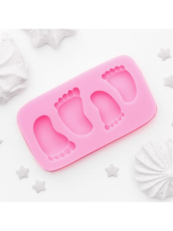 Молд силиконовый «Следы малыша», 9,5×5×1,5 см