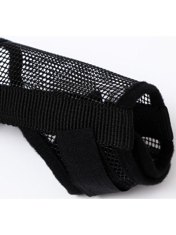 Намордник сетчатый с двойной фиксацией, размер M, чёрный (ДН 10 см, ОМ 20 см)