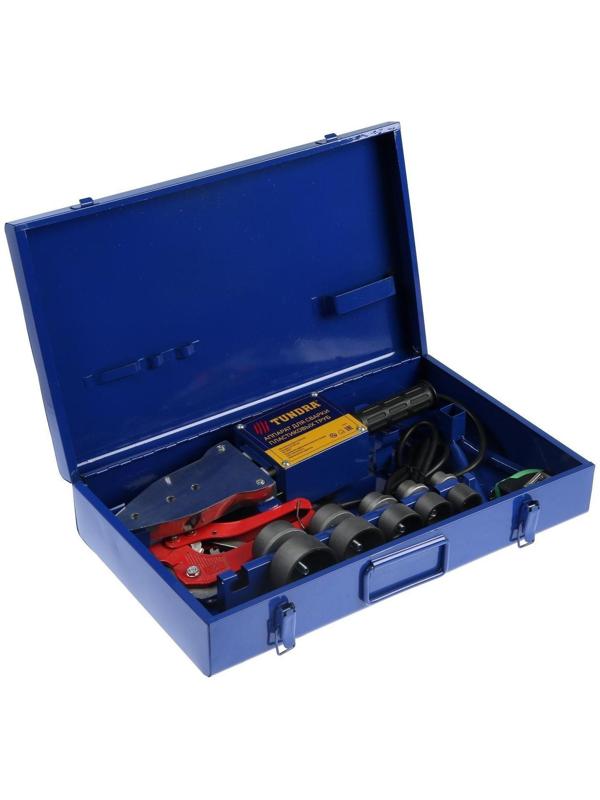 Аппарат для сварки пластиковых труб ТУНДРА, 1000/2000 Вт, комплект насадок 20-50 мм, 50-300°