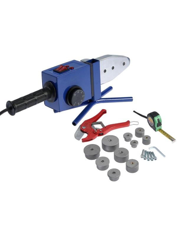 Аппарат для сварки пластиковых труб ТУНДРА, 1000/2000 Вт, комплект насадок 20-50 мм, 50-300°