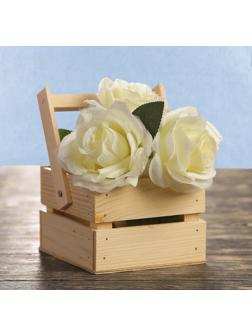 Кашпо деревянное 12×11×9 см 