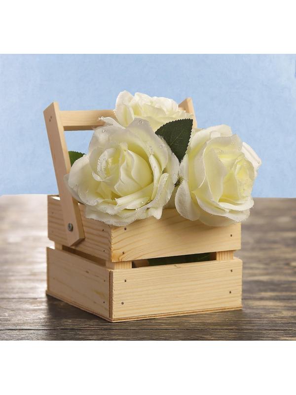 Кашпо деревянное 12×11×9 см 