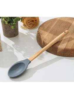 Ложка гарнирная Доляна «Бамбук», 34 см, цвет МИКС