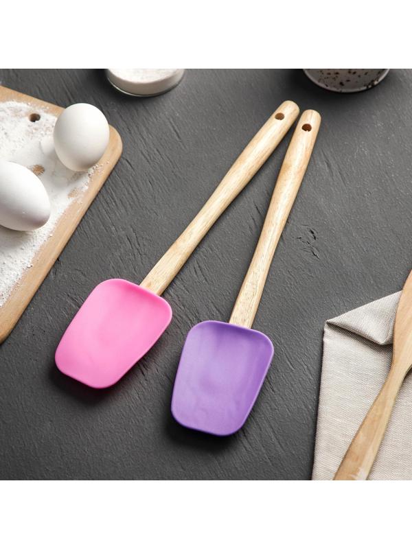 Лопатка Доляна «Бамбук», 31 см, цвет МИКС