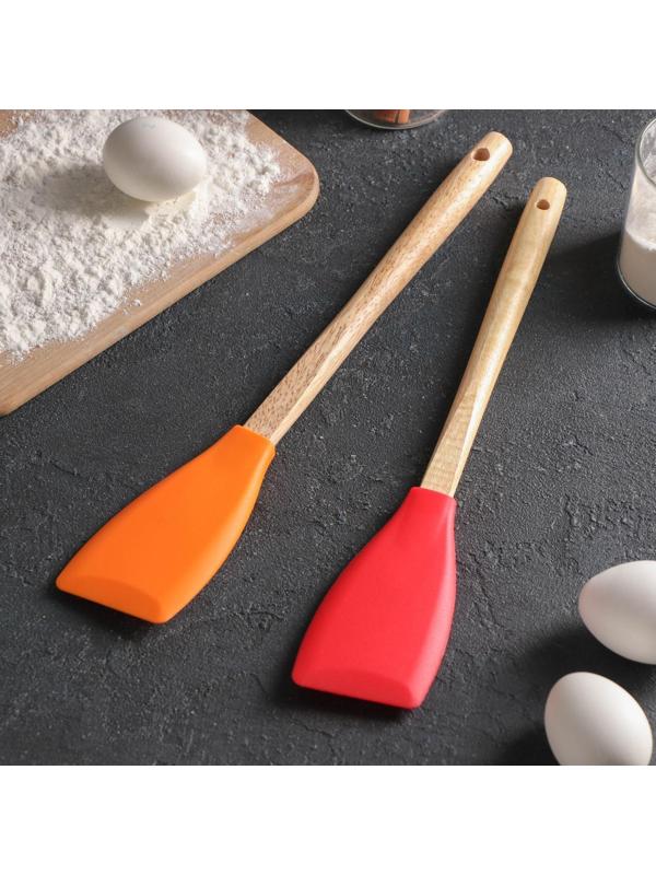 Лопатка Доляна «Бамбук», 32 см, цвет МИКС