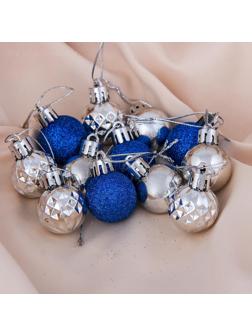 Набор шаров пластик d-2,5 см, 12 шт 