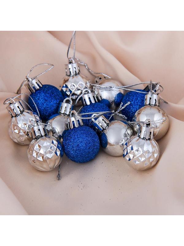 Набор шаров пластик d-2,5 см, 12 шт 