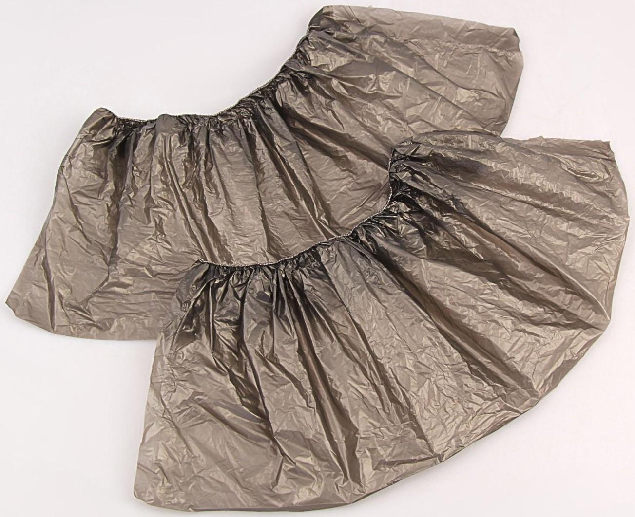 Бахилы чёрные, 25 пар в упаковке, 400 x 100 мм., 18 мкм., 2,6 г