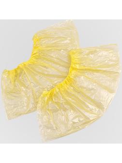 Бахилы стандарт, жёлтые, 25 пар, 400 x 150 мм., 18 мкм., 2,6 г.