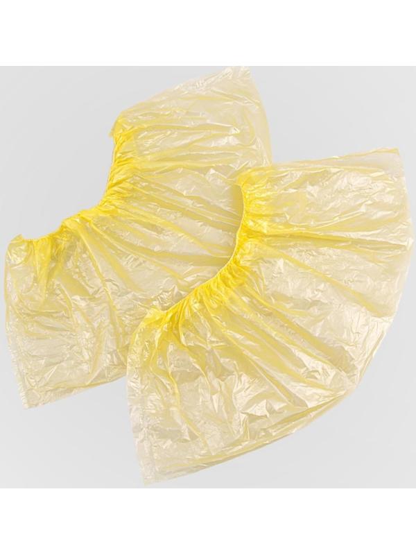 Бахилы стандарт, жёлтые, 25 пар, 400 x 150 мм., 18 мкм., 2,6 г.