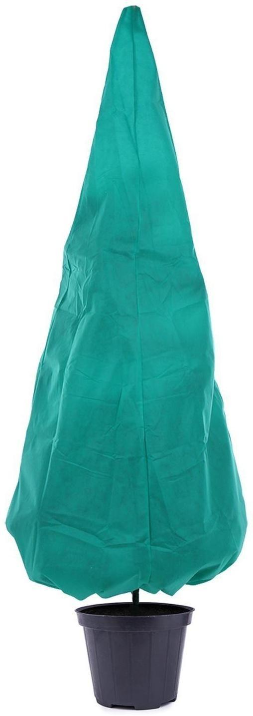 Чехол для растений, конус на завязках, 250 × 160 см, спанбонд с УФ-стабилизатором, плотность 60 г/м², зелёный