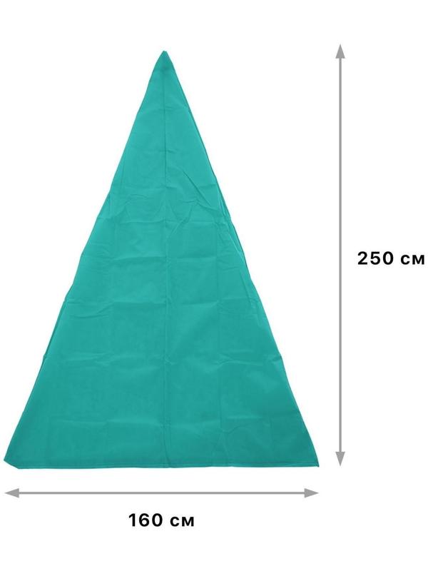 Чехол для растений, конус на завязках, 250 × 160 см, спанбонд с УФ-стабилизатором, плотность 60 г/м², зелёный