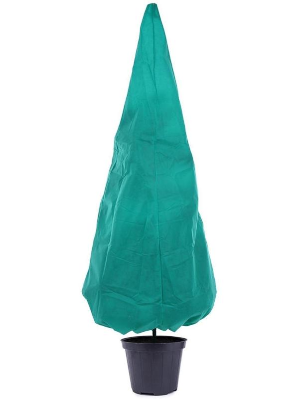 Чехол для растений, конус на завязках, 250 × 160 см, спанбонд с УФ-стабилизатором, плотность 60 г/м², зелёный
