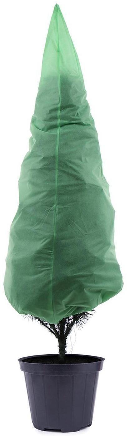 Чехол для растений, конус на завязках, 170 × 110 см, спанбонд с УФ-стабилизатором, плотность 60 г/м², зелёный