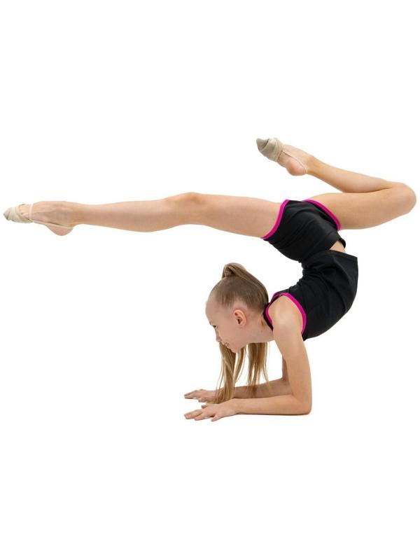 Майка-борцовка с окантовкой, размер 36, цвет чёрный/фуксия