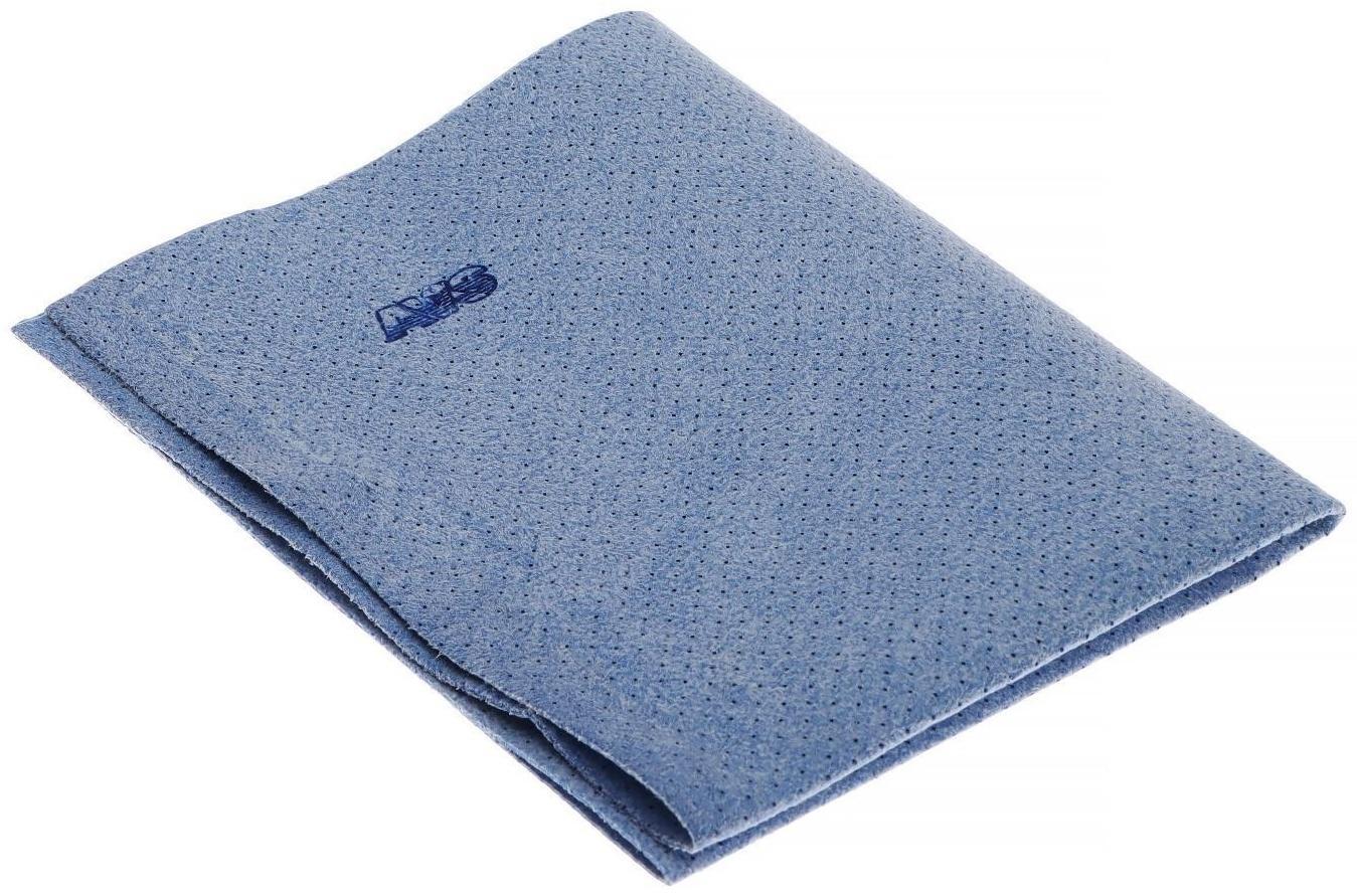 Замша протирочная с перфорацией AVS BCH-3040, 30х40 см, голубой