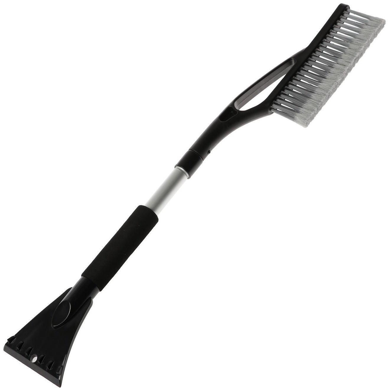 Щетка-сметка TORSO, скребок, телескопическая 69-88 см, мягкая ручка, серый